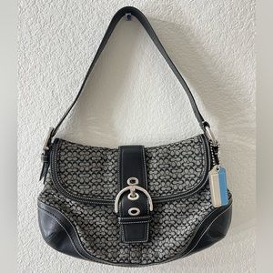 Coach Soho Signature Jacquard Flap Purse Shoulder Handbag